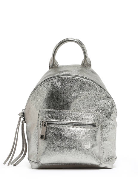Sac à Dos Nine Cuir Milano Argent nine NI23066