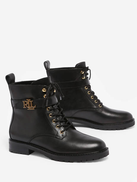 Boots Elridge En Cuir Lauren ralph lauren Noir women 83841301 vue secondaire 3
