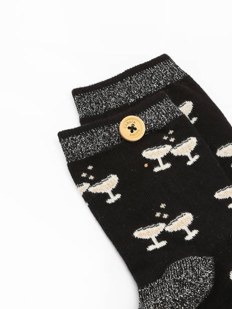 Socks Cabaia Black socks women LUC other view 1
