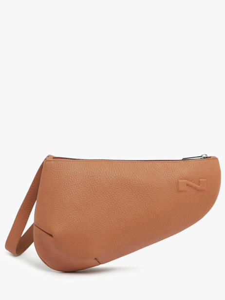 Sac Bandoulière Large City Perle Cuir Nathan baume Marron n city 1