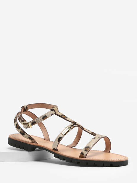 Sandals In Leather Les tropeziennes Gold women HEXOM other view 1