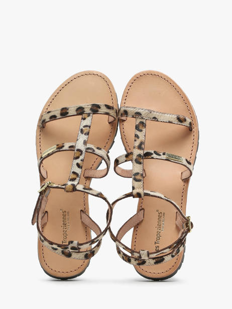 Sandals In Leather Les tropeziennes Gold women HEXOM other view 3