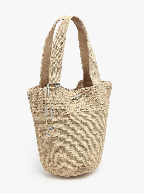 Shopping Bag L'atelier Du Crochet Raphia Le voyage en panier Beige l'atelier du crochet AM772 other view 2