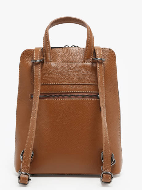 Sac à Dos Et épaule Cuir Milano Marron caviar CA240615 vue secondaire 4