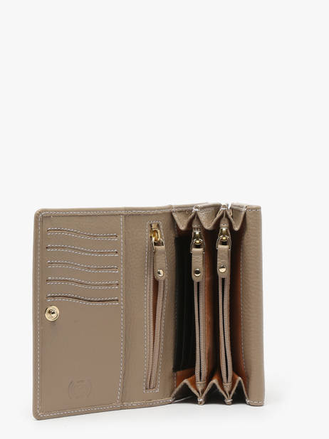 Leather Caviar Flap Wallet Crinkles Beige caviar 14049 other view 1