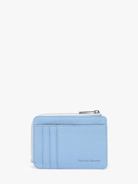 Porte-monnaie Avec Porte-cartes Cuir Nathan baume Bleu original n 217N vue secondaire 2