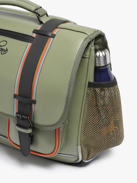 2-compartment Satchel Cameleon Green vintage north PBVWCA38 other view 5