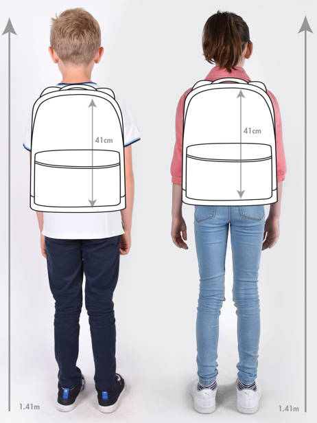 2-compartment Backpack Cameleon Blue vintage fantasy SO40 other view 1