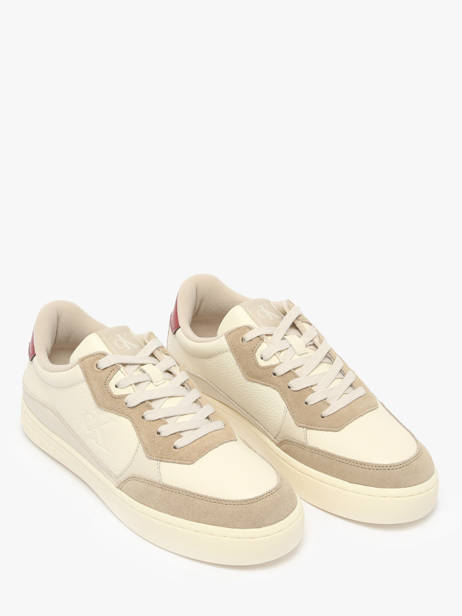 Sneakers In Leather Calvin klein jeans Beige men 1153OLH other view 1