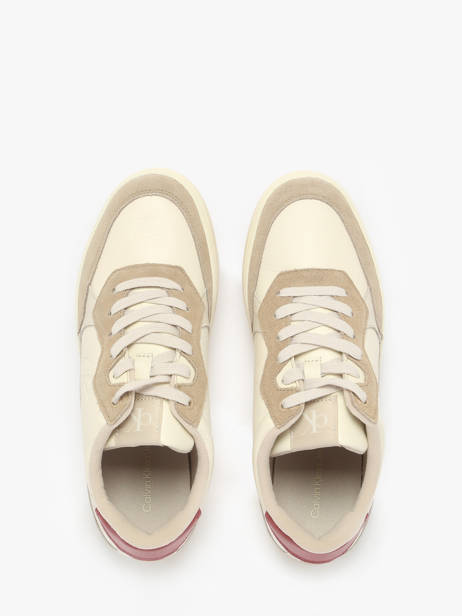 Sneakers In Leather Calvin klein jeans Beige men 1153OLH other view 3
