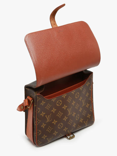 Preloved Cartouchière Monogram Crossbody Bag Louis vuitton Brown second life 1217065 other view 6