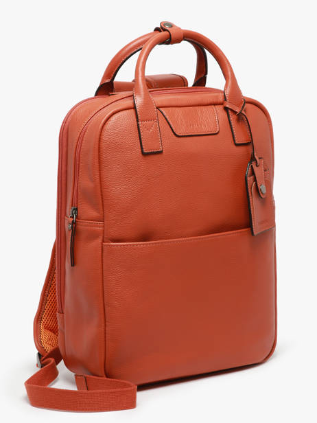 Sac à Dos Business Flandres 2 Compartiments Cuir Etrier Orange flandres EFLA8272 vue secondaire 2