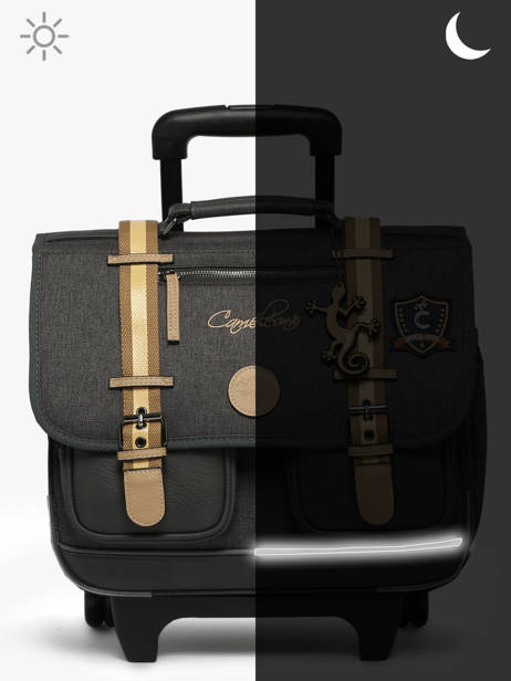 Cartable à Roulettes 3 Compartiments Cameleon Gris vintage urban CR41 vue secondaire 9