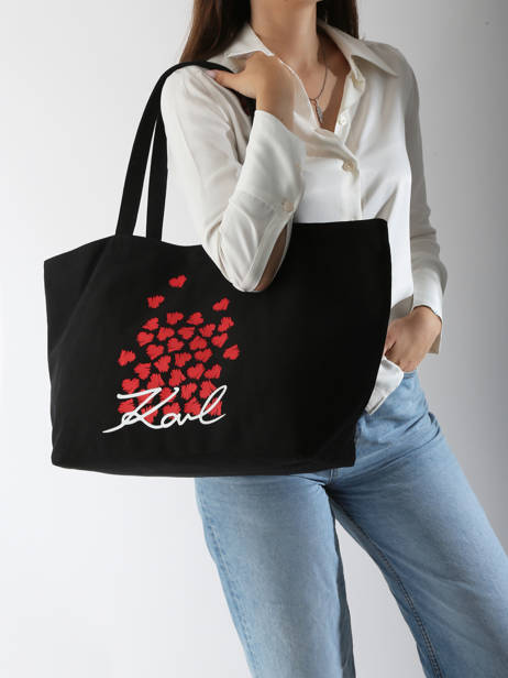 Shoulder Bag K Signature Cotton Karl lagerfeld Black k signature A3W50111 other view 1