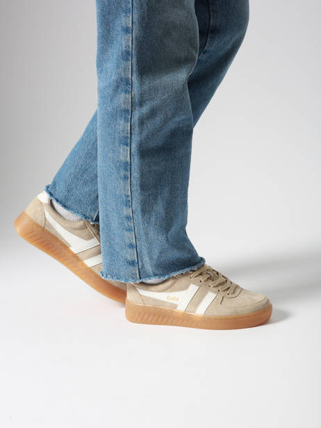 Sneakers Grandslam En Cuir Gola Beige women CLA589 vue secondaire 1