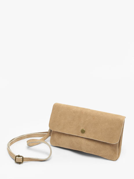 Sac Bandoulière Velvet Cuir Milano Beige velvet VE23067 vue secondaire 1