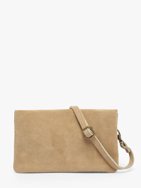 Sac Bandoulière Velvet Cuir Milano Beige velvet VE23067 vue secondaire 3