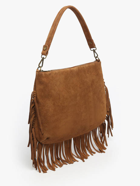 Crossbody Bag Velvet Leather Milano Brown velvet VE241117 other view 2