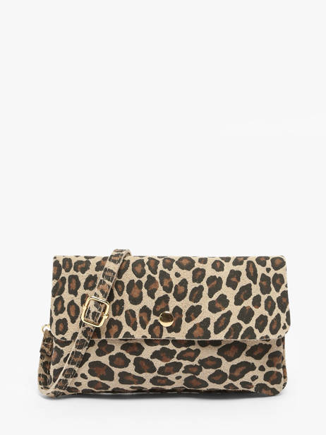 Sac Bandoulière Velvet Leopardo Cuir Milano Beige velvet leopardo VL23067