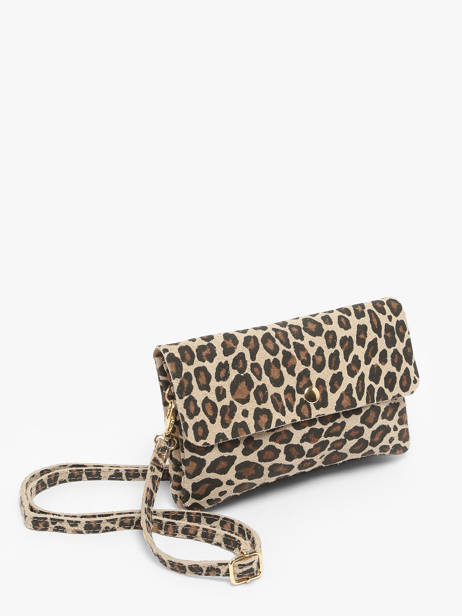 Sac Bandoulière Velvet Leopardo Cuir Milano Beige velvet leopardo VL23067 vue secondaire 1