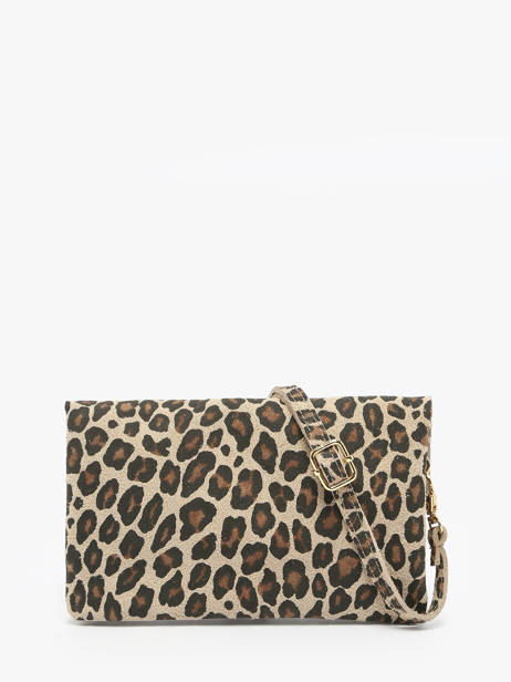 Sac Bandoulière Velvet Leopardo Cuir Milano Beige velvet leopardo VL23067 vue secondaire 3