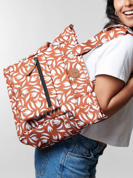 Sac Porté épaule A4 Adventurer Polyester Recyclé Cabaia Orange adventurer TOTEBAGM vue secondaire 1