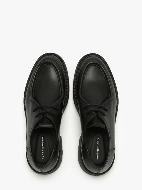Derby Shoes In Leather Tommy hilfiger Black men 5588BDS other view 4