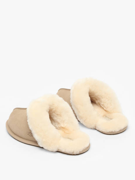 Chaussons Scuffette Ii En Cuir Ugg Beige women 1106872 vue secondaire 3