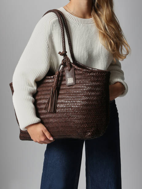 Sac Porté épaule Heritage Biba Marron heritage PER9L vue secondaire 1