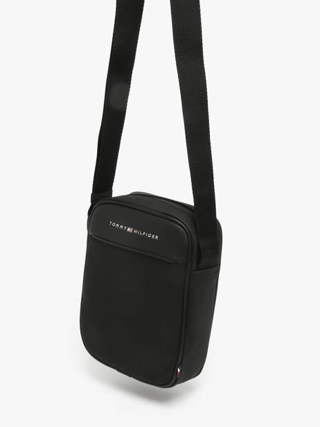 Sac Bandoulière Tommy hilfiger Noir th foundation AM13624 vue secondaire 2