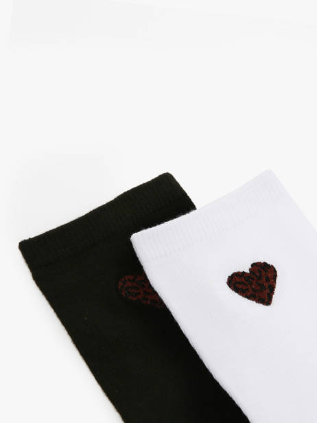 Women's Socks Heart 2 Pairs Pieces Black socks women 17108765 other view 1