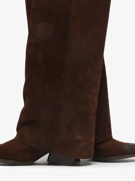 Heeled Boots In Leather The icona Brown women TX565 other view 4