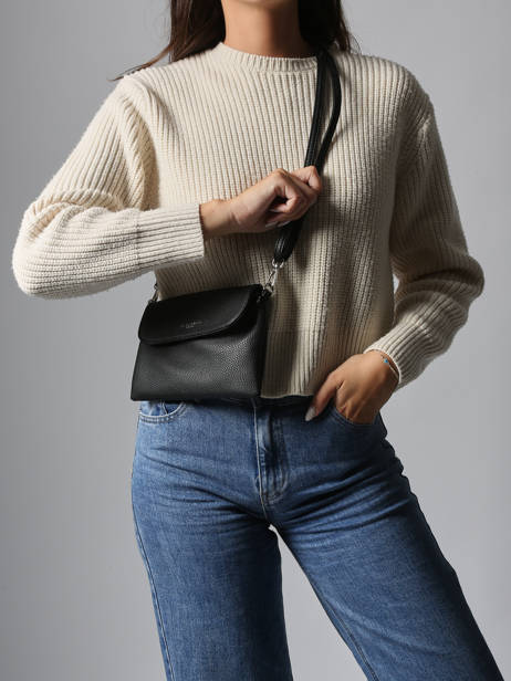 Sac Bandoulière Grained Miniprix Noir grained H9158 vue secondaire 1