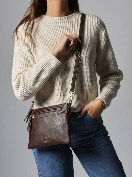 Sac Bandoulière Zip Lulu castagnette Marron zip ZAHARA vue secondaire 1