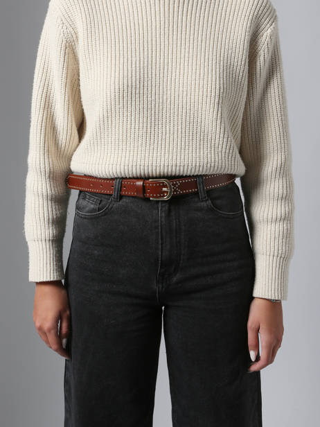 Ceinture Pieces Marron june 17160105 vue secondaire 1