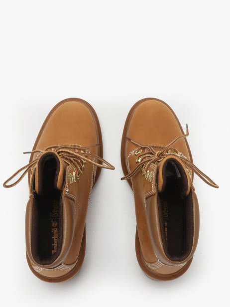 Bottines à Talon En Cuir Timberland Marron women 2CKCEN11 vue secondaire 3
