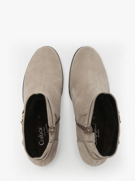 Heeled Boots In Leather Gabor Gray women 39 other view 3