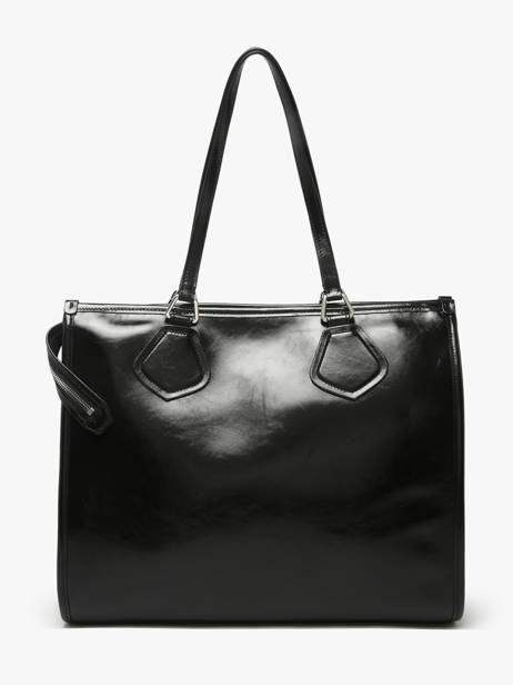 Zipped Tote Bag In Naplack Leather Lancel Black cabas d'ete A13770 other view 5