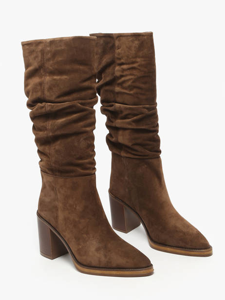 Heeled Boots In Leather Alpe Brown women 52191133 other view 1