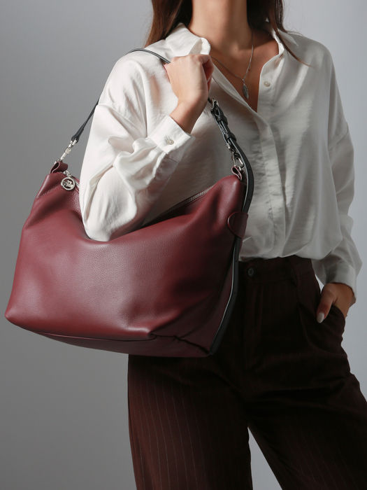 Longchamp Besace longchamp cuir Hobo bag Violet