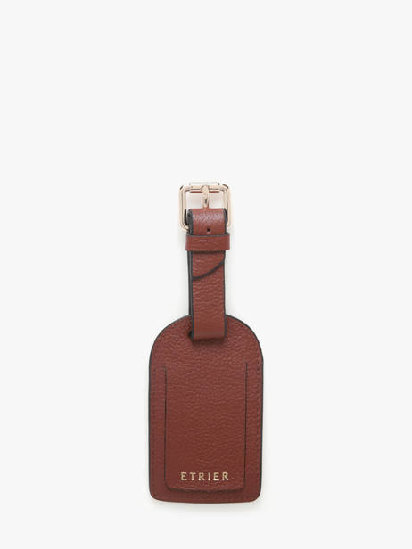 Luggage Tag Tradition Cuir Etrier Brown tradition ETRA901M