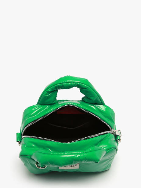 Shoulder Bag Glossy Recycled Polyester Wouf Green glossy BB250027 other view 3