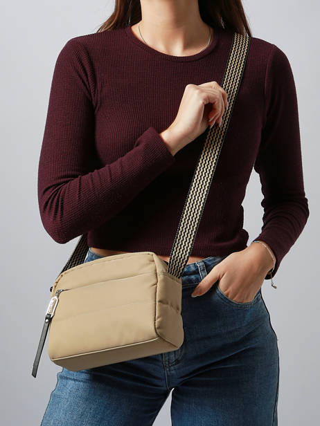 Sac Bandoulière Cumulus Nylon Recyclé Aube Beige cumulus 101CS01 vue secondaire 1