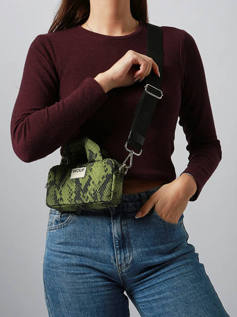 Shoulder Bag Cobra Recycled Polyester Wouf Green cobra BM250019 other view 1