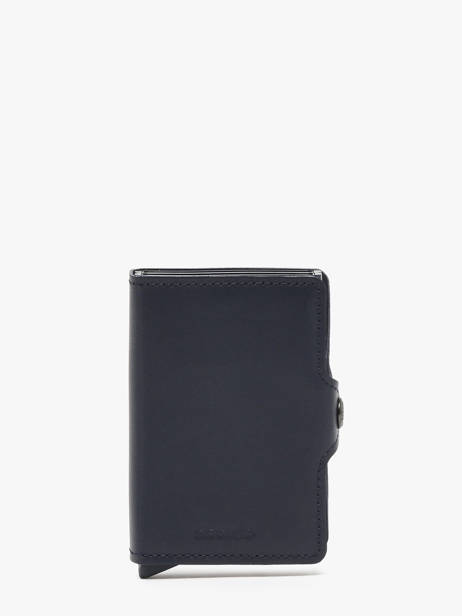 Leather Twin Original Card Holder 2 Compartments Secrid Blue original TO