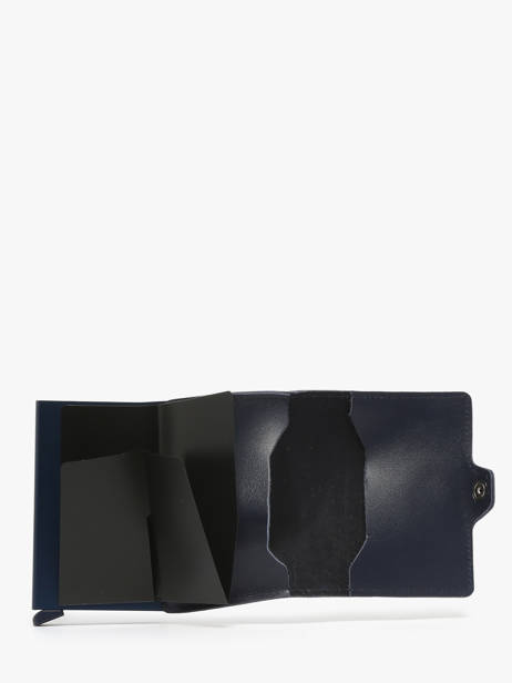 Leather Twin Original Card Holder 2 Compartments Secrid Blue original TO other view 1