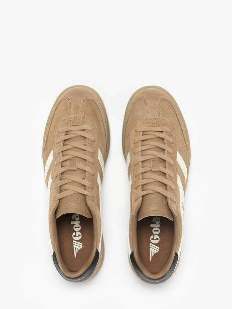 Sneakers En Cuir Gola Marron men CMB735 vue secondaire 3
