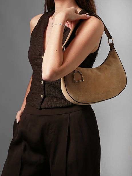 Sac Porté épaule Altesse Suede Cuir Etrier Beige altesse suede EASU017M vue secondaire 1