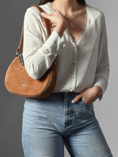 Sac Bandoulière Suede Cuir Lancaster Beige suede 81 vue secondaire 1