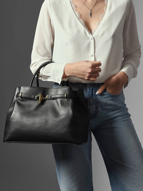 Sac Porté Main Large Blake Cuir Lauren ralph lauren Noir blake 31P03417 vue secondaire 1